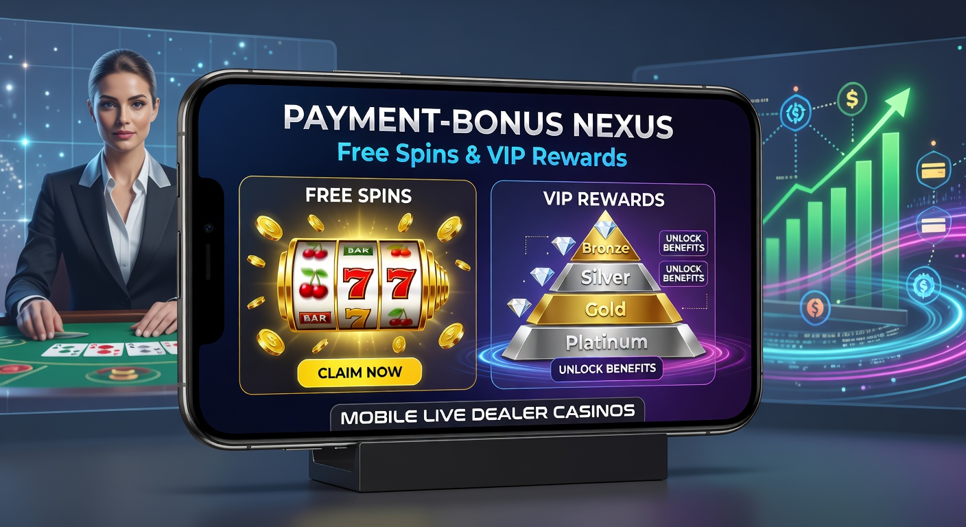 VIP-Level-Skala mit Zahlungsmethoden und Belohnungen in einem mobilen Casino-Dashboard